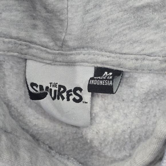 The Smurfs Smurftastic Gray Hooded Sweater Kangaroo Hoodie - Picture 5 of 8